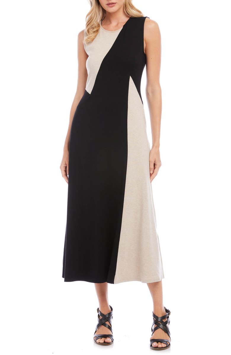 Karen Kane Colorblock Jersey Midi Dress, Main, color,