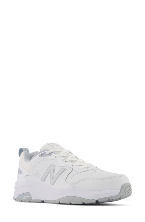 New Balance 857v3 Womens Logo Walking Athletic And Training Shoes In White/cyclone