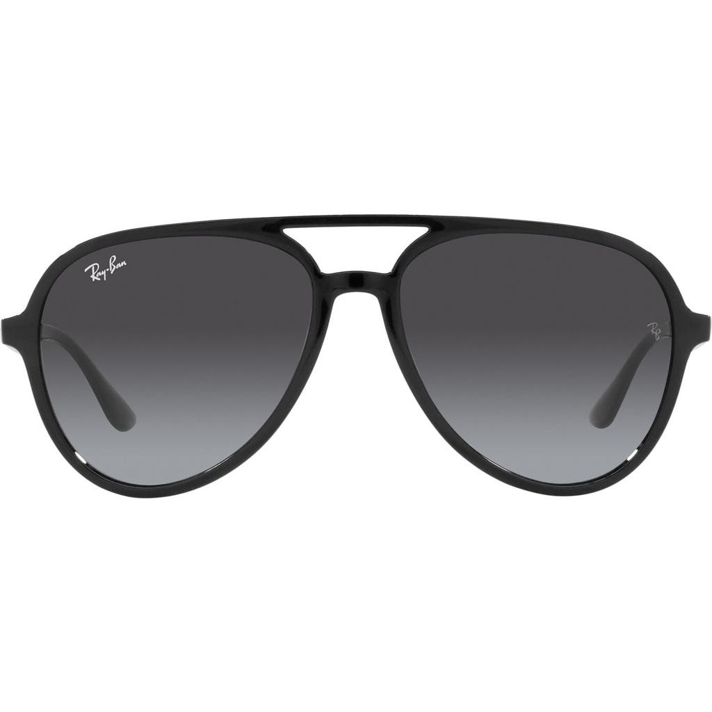 Ray Ban Ray-ban 57mm Gradient Aviator Sunglasses In Black/grey Gradient