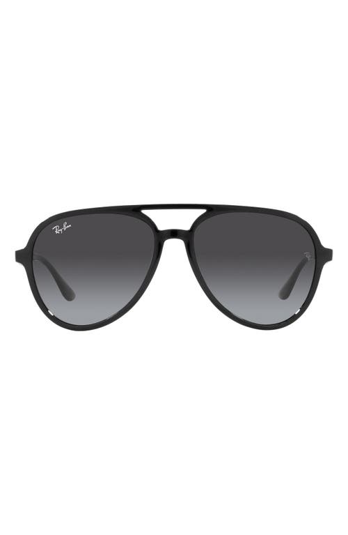 Ray Ban Ray-ban 57mm Gradient Aviator Sunglasses In Black/grey Gradient