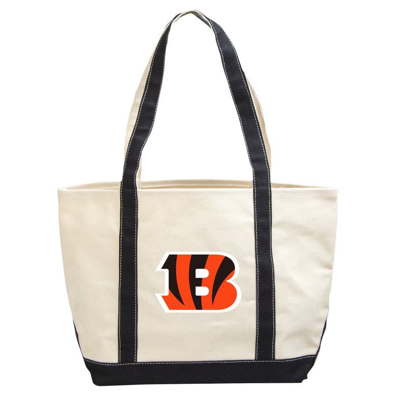 Logo Brands Cincinnati Bengals Canvas Tote Bag In Cream