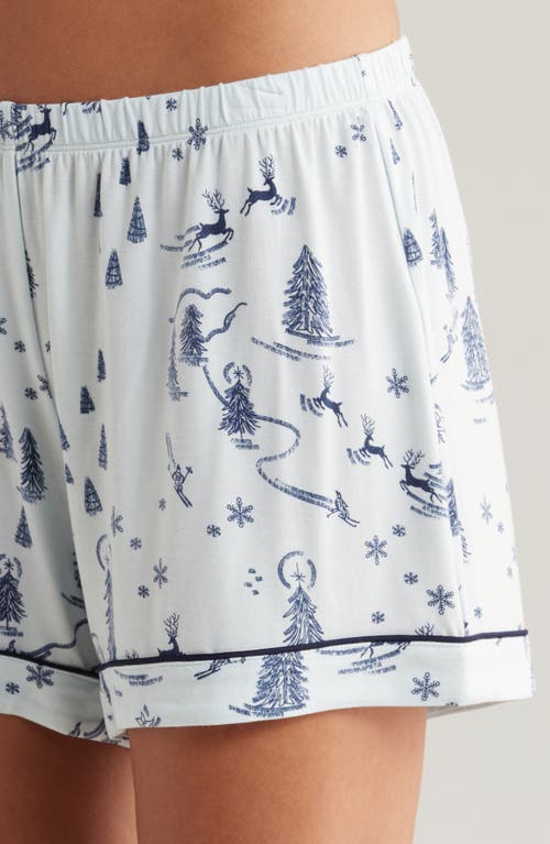 Shop Nordstrom Moonlight Eco Long Sleeve Short Pajamas In Blue Chateau Toile