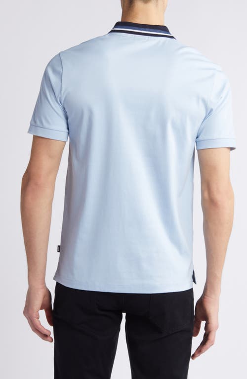 Shop Hugo Boss Boss Phillipson Cotton Polo In Light Blue