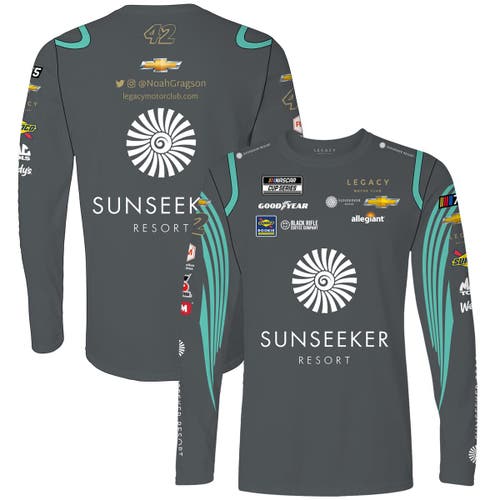 Men's LEGACY Motor Club Team Collection Gray Noah Gragson Sunseeker Resort Sublimated Uniform Long Sleeve T-Shirt