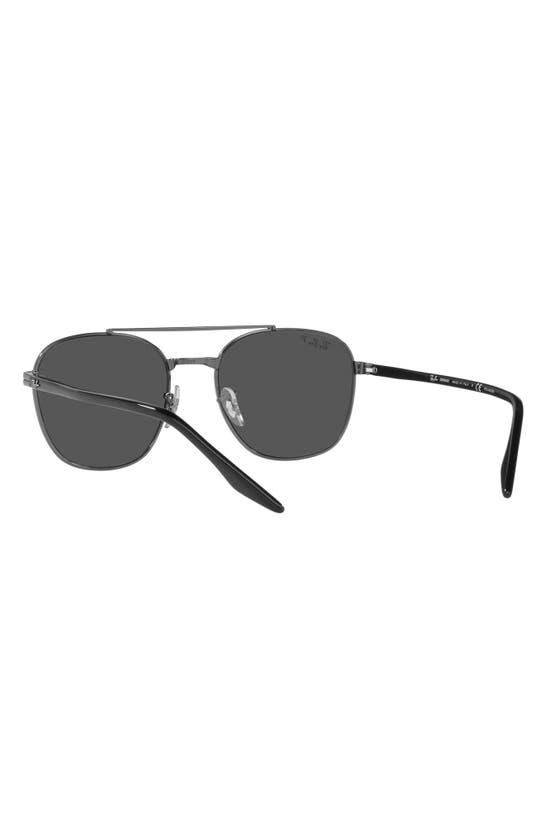 RAY BAN RAY-BAN 55MM POLARIZED SQUARE SUNGLASSES 