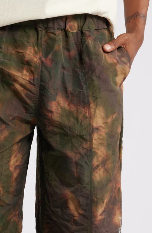 Shop Afield Out Abstract Camo Nylon Pull-on Pants In Green Camo Multi