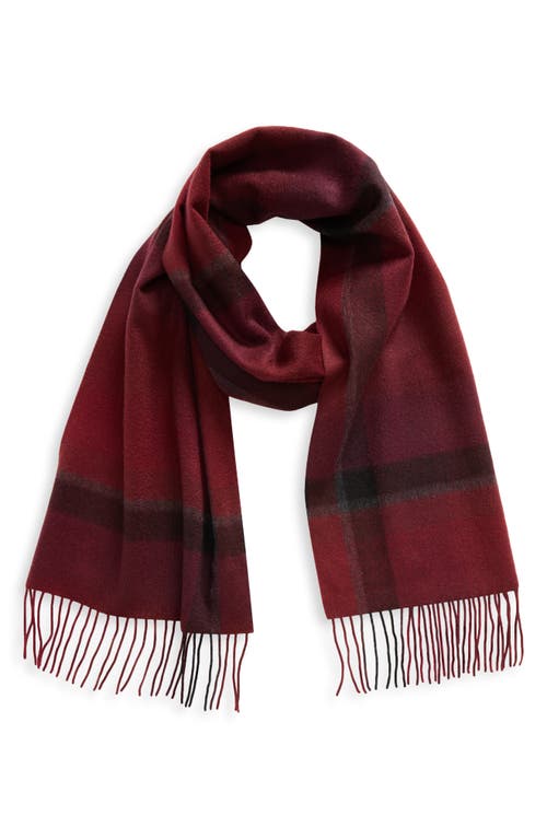 Nordstrom Plaid Cashmere Scarf In Red