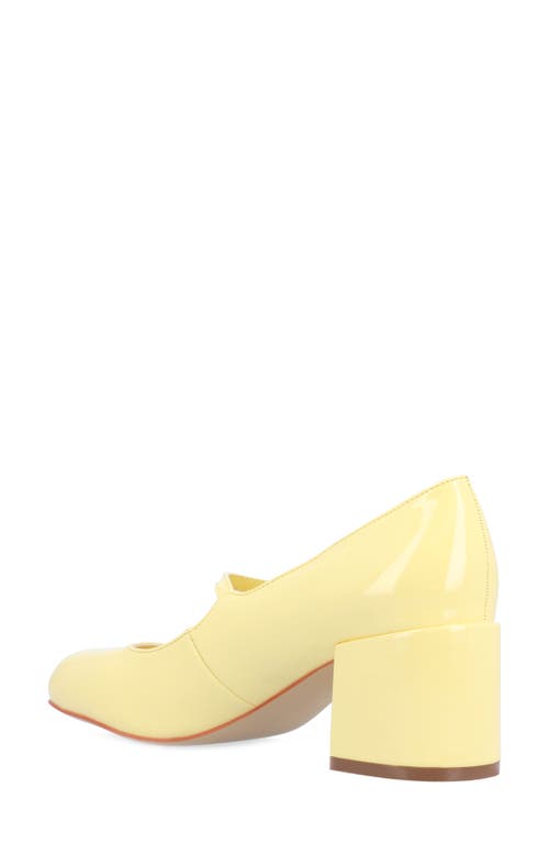Shop Journee Collection Okenna Mary Jane Pump In Yellow