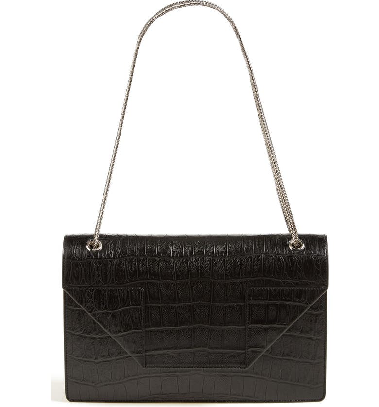 Saint Laurent 'Medium Betty' Croc Embossed Leather Shoulder Bag | Nordstrom