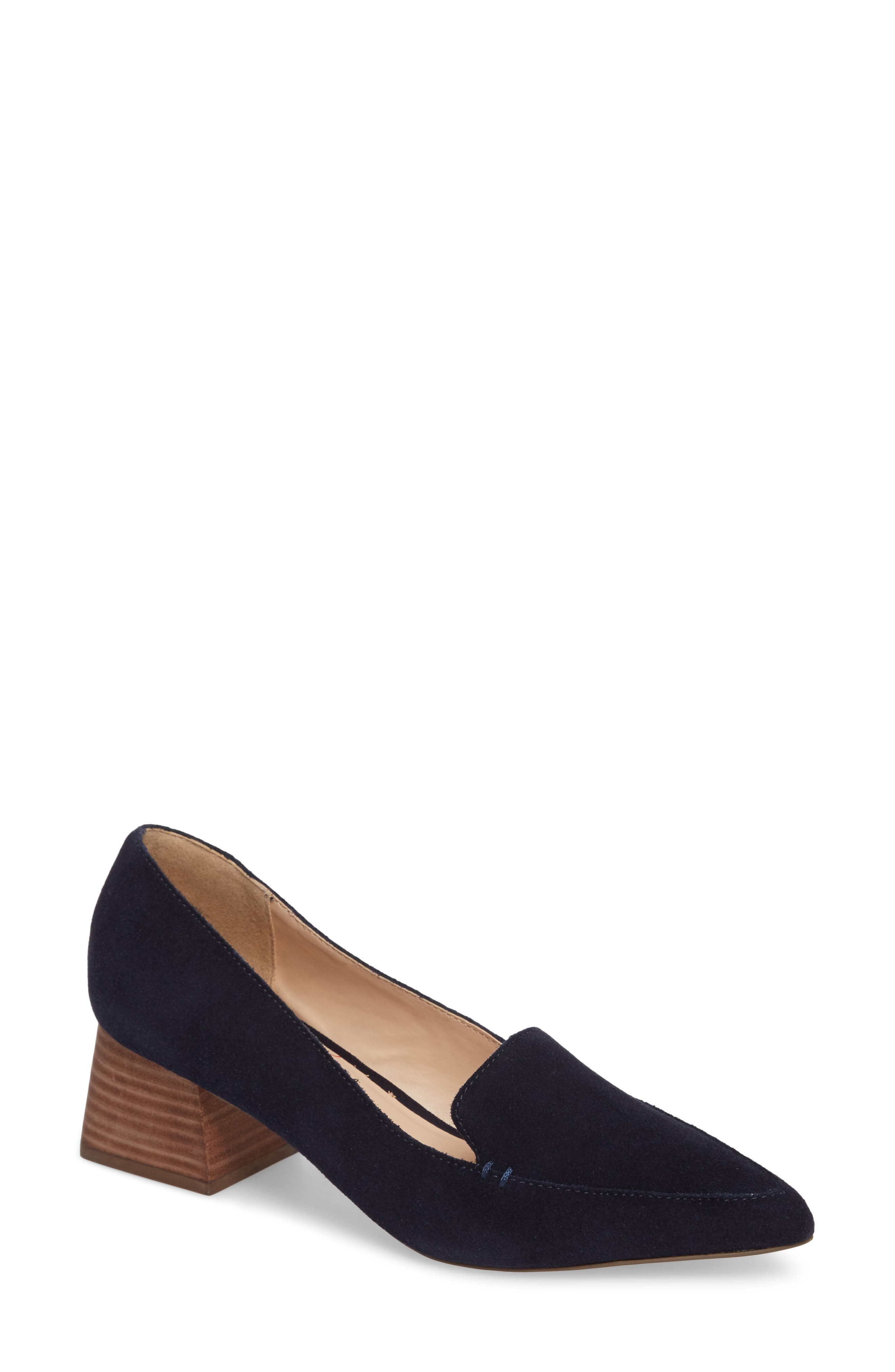 sole society mavis flare heel loafer