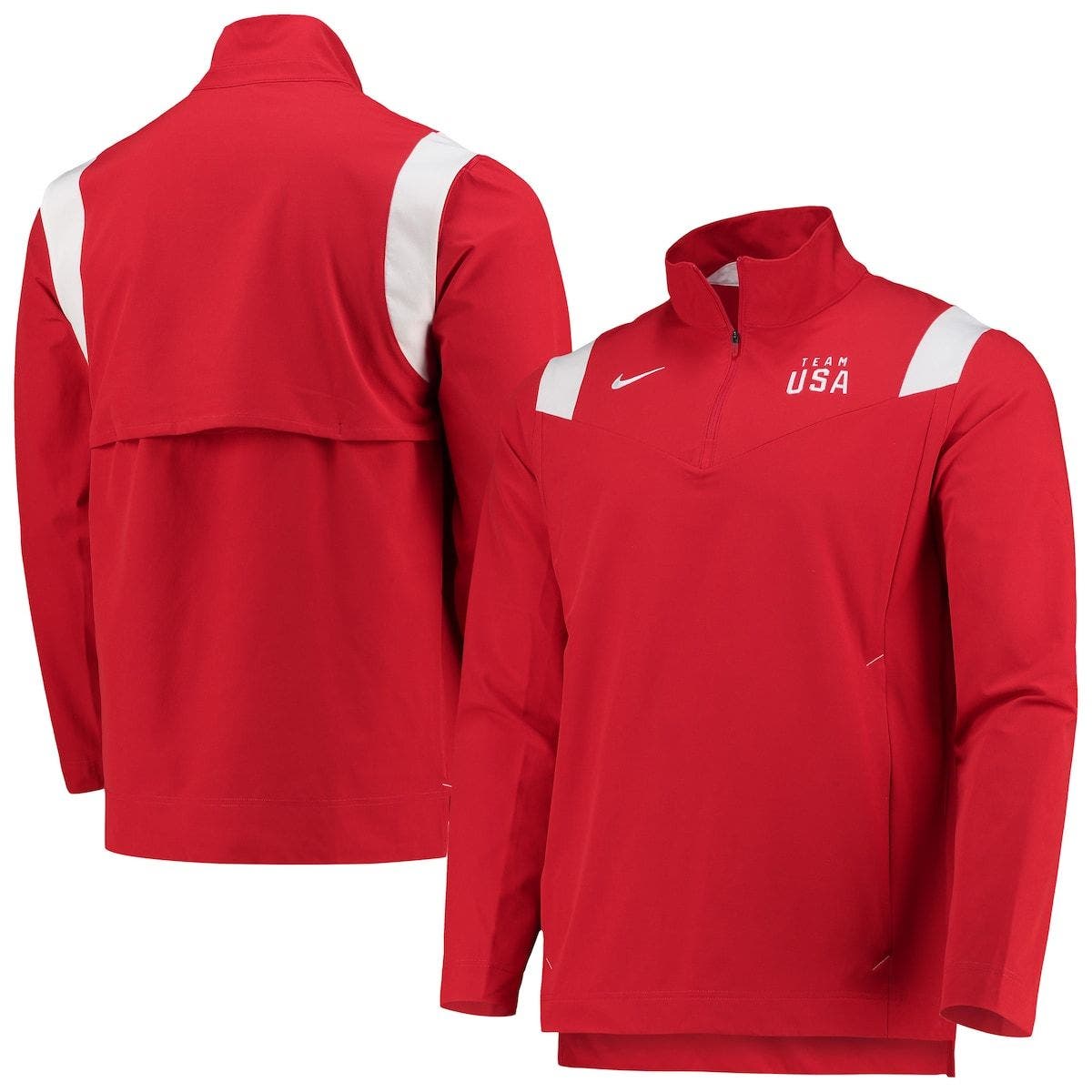 nike quarter zip red