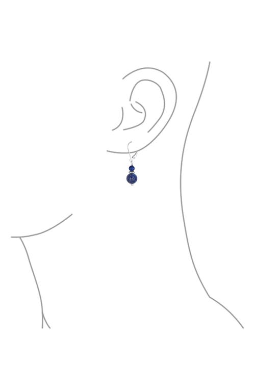 Bling Jewelry Resin Drop Earrings In Dark Blue