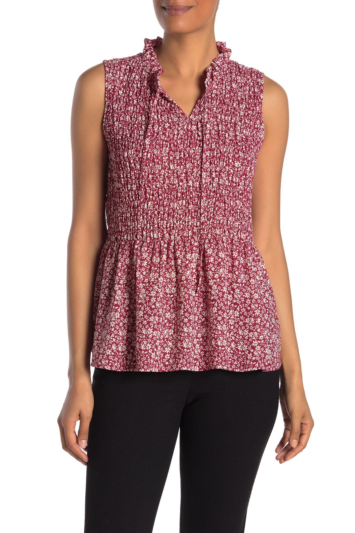 smocked babydoll top