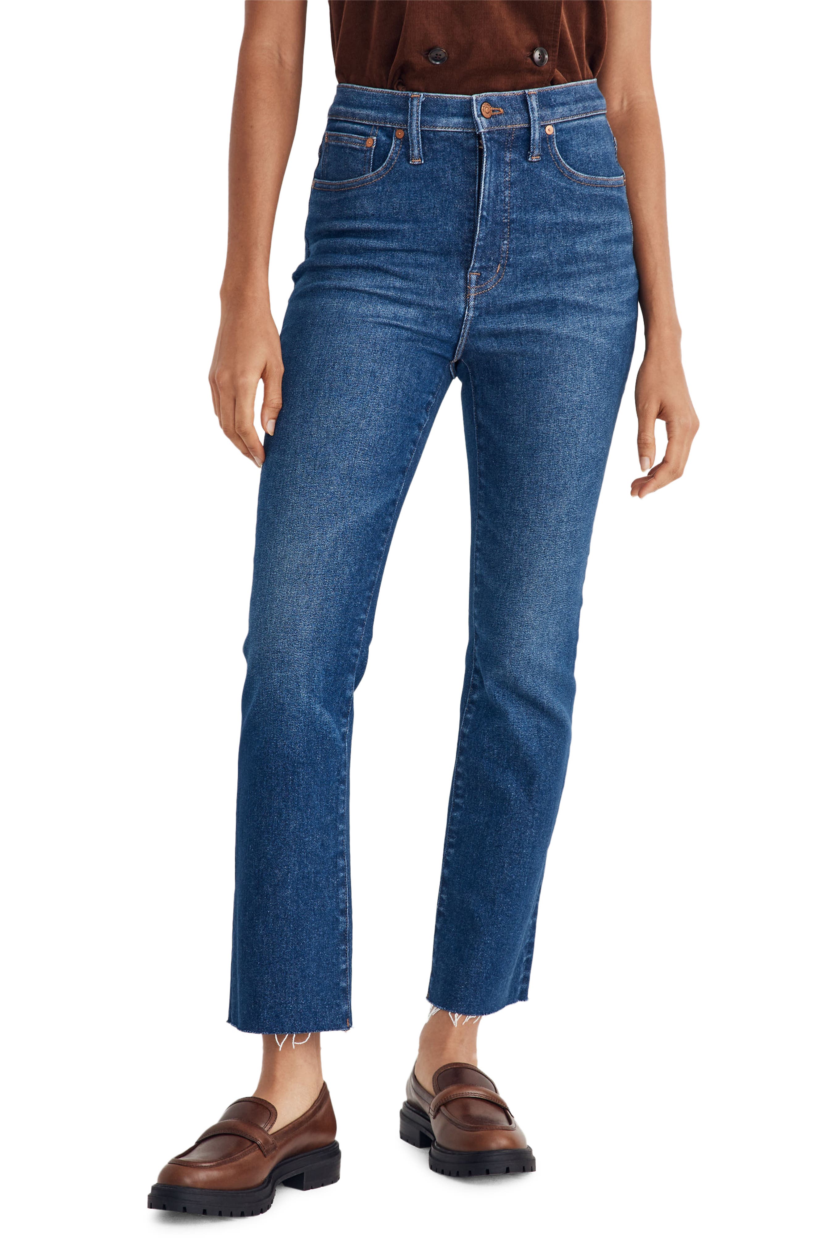 madewell kick out crop jeans