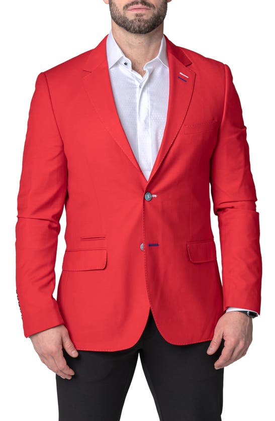 Shop Maceoo Socrates Sport Coat In Red