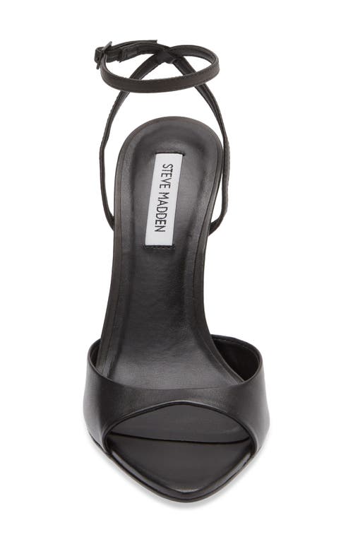 Steve Madden Beki Heel In Black Leather
