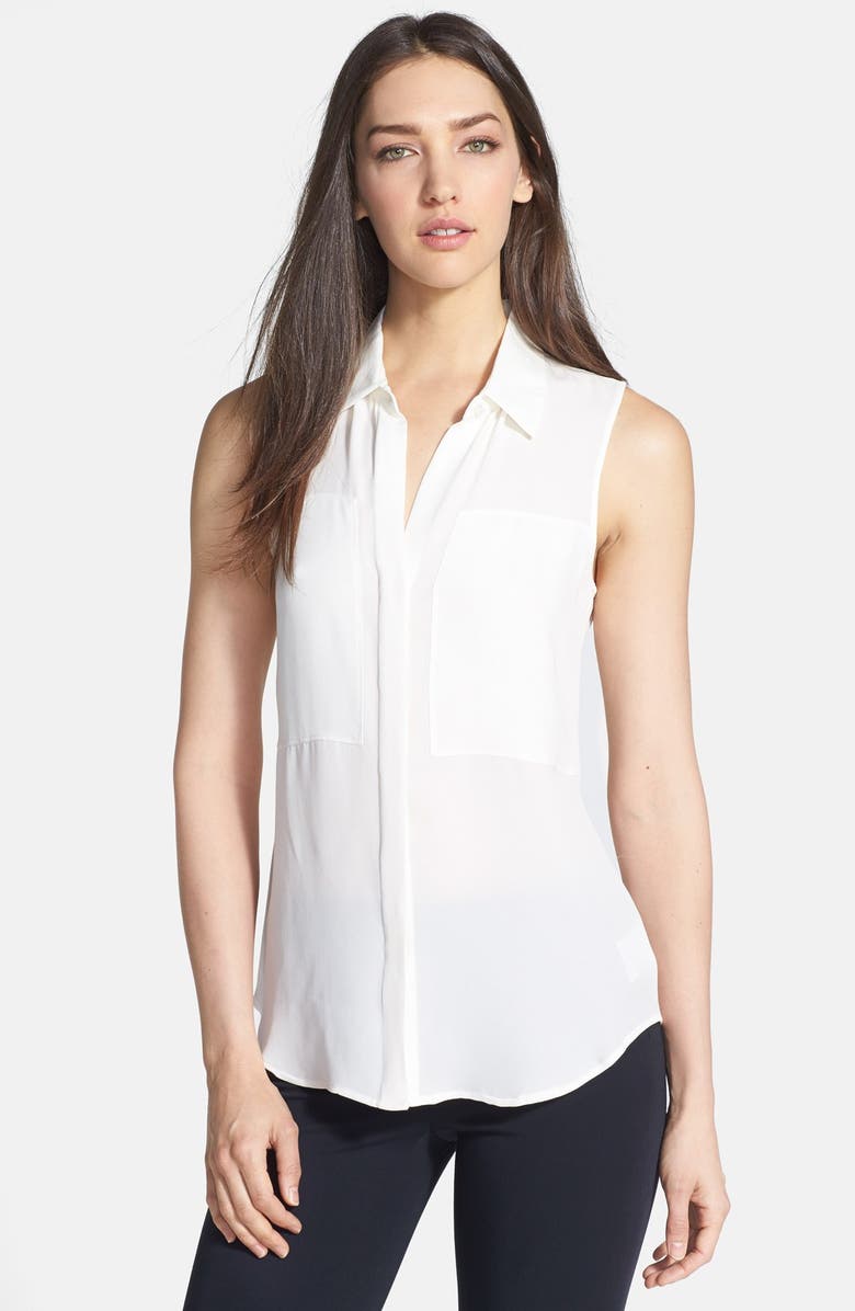 Theory 'Duria' Sleeveless Silk Shirt | Nordstrom