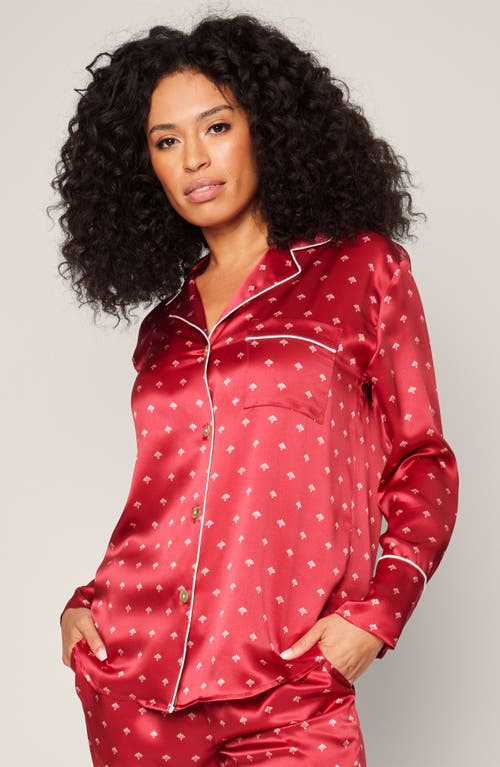 Shop Petite Plume Bordeaux Mulberry Silk Pajamas In Red