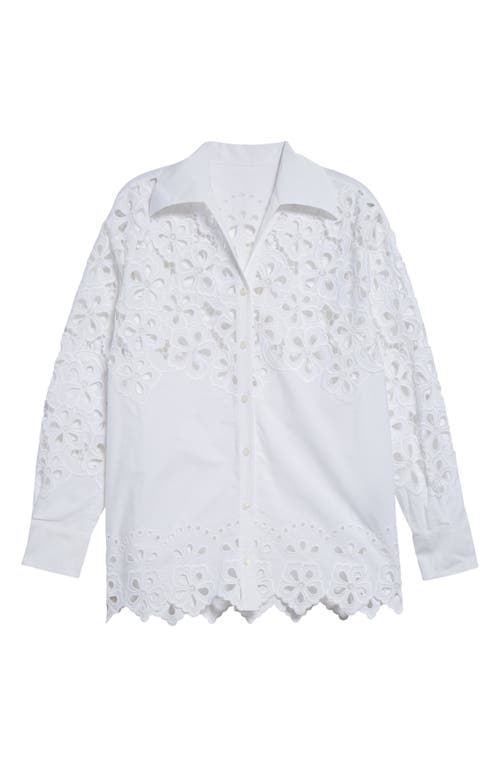 DOLCE & GABBANA DOLCE&GABBANA OVERSIZE EYELET BUTTON-UP SHIRT 