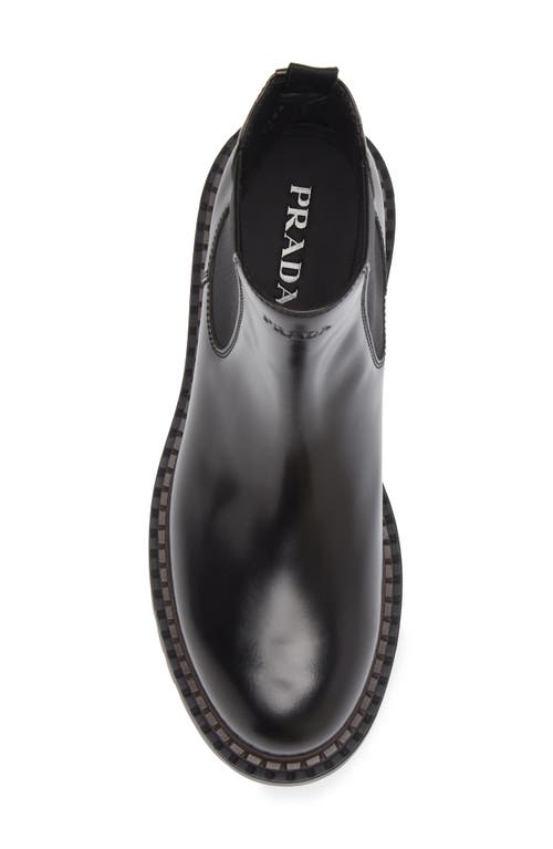 Shop Prada Double Chocolate Chelsea Boot In Nero