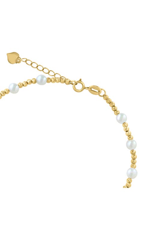 Effy 14k Gold 3.5mm Freshwater Pearl Station Bracelet In White