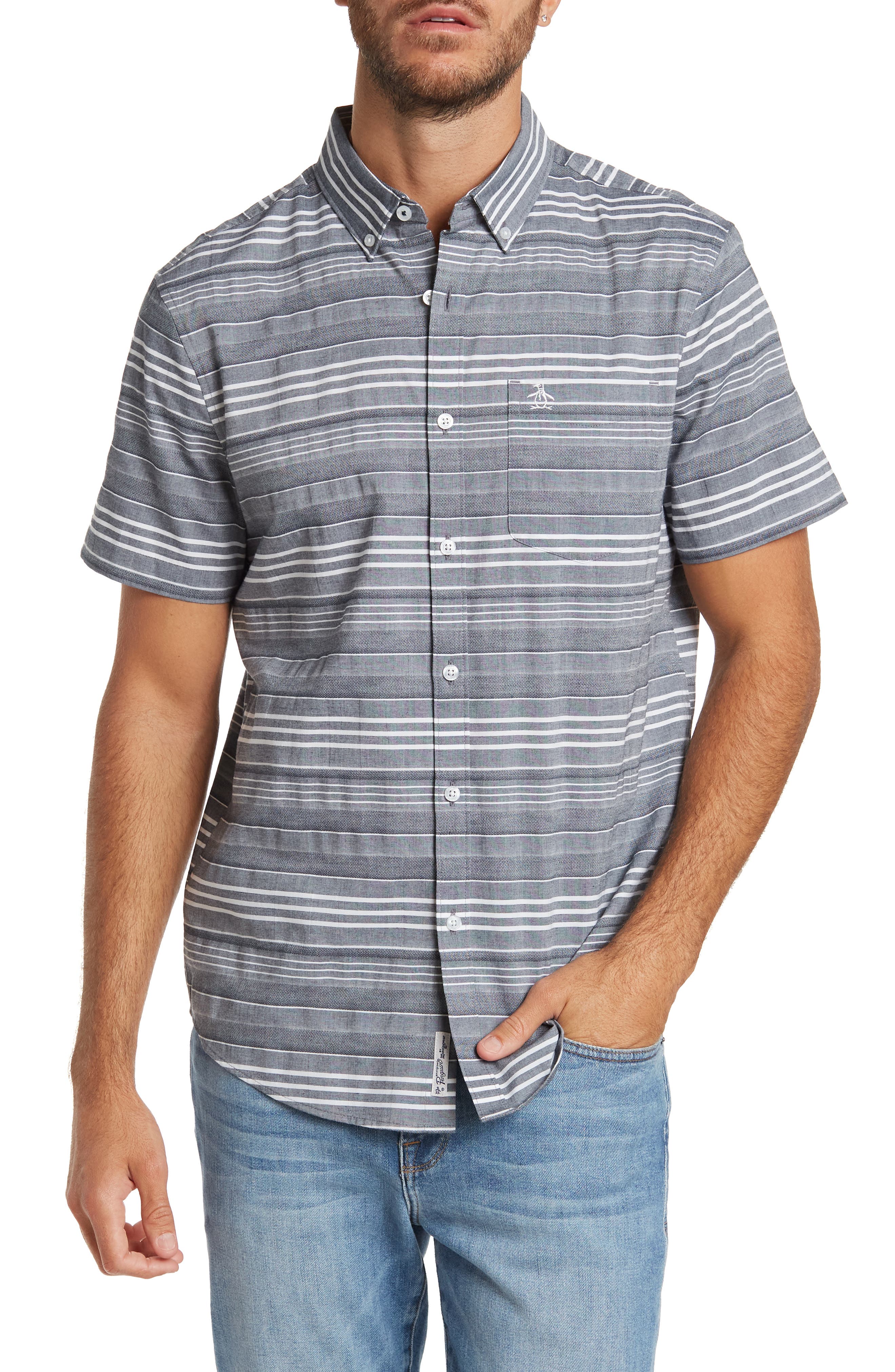 penguin button up