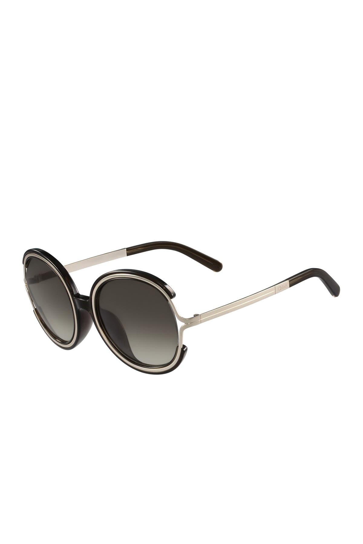 Chloe Jayme 55mm Round Sunglasses In Khaki ModeSens