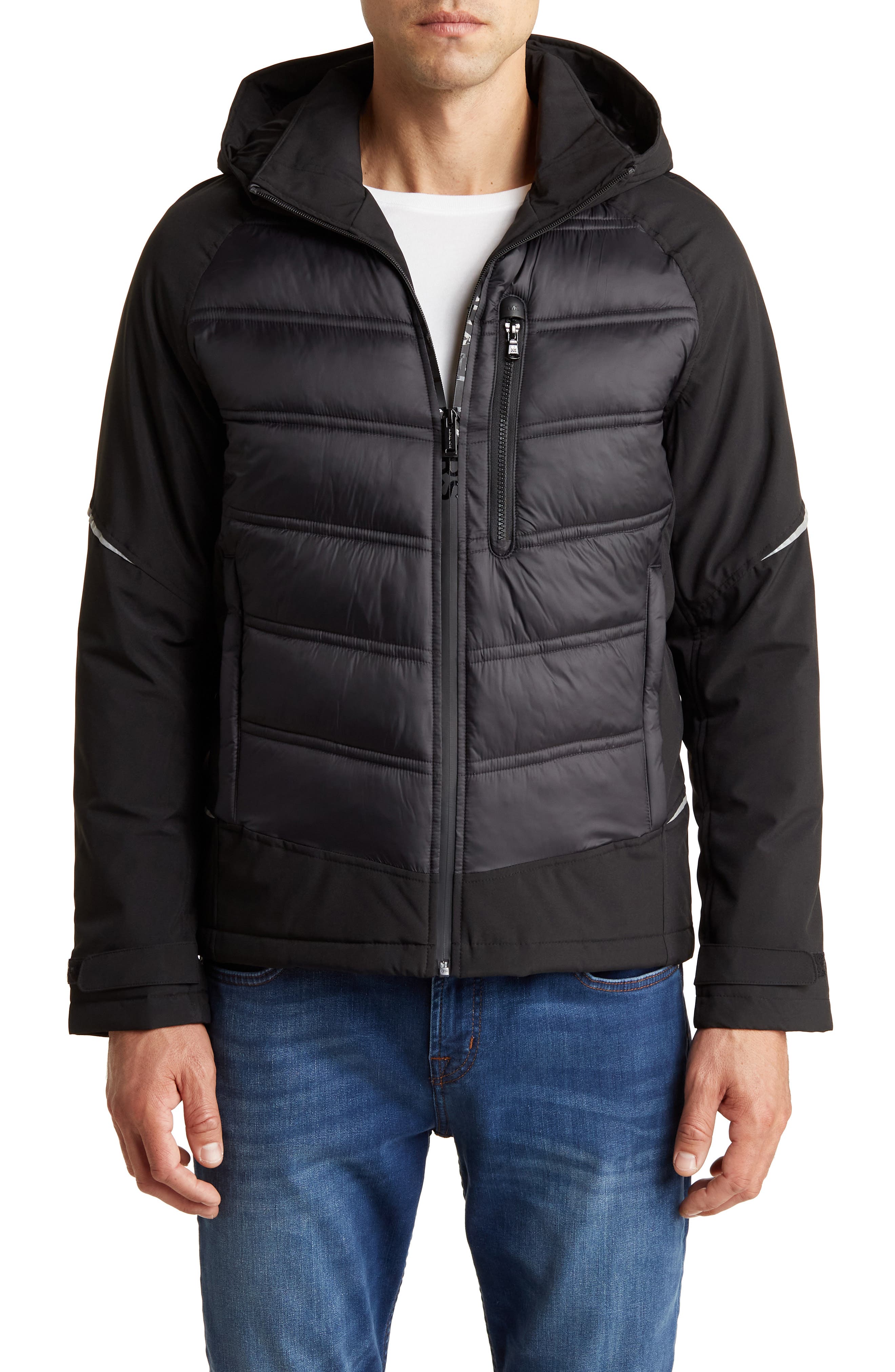 Michael Kors Mixed Media Hooded Puffer Jacket Nordstromrack