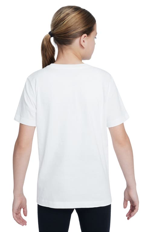 Shop Nike Kids' Sportswear Cotton Graphic T-shirt In White