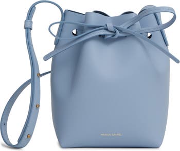 Womens Lana Nano Bucket Bag - Leather Mini Bucket Bag Tan / White