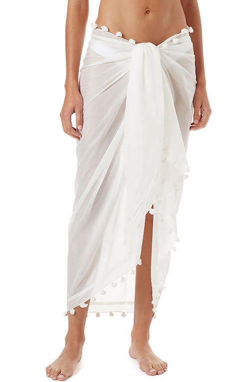 Tassel Cover-Up Pareo in White