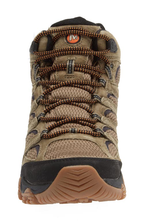 Shop Merrell Moab 3 Mid Waterproof Hiking Shoe In Olive/gum