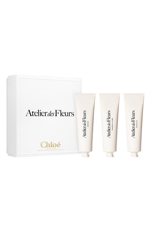 Shop Chloé Atelier De Fleurs 3-piece Hand Cream Gift Set $160 Value In No Color