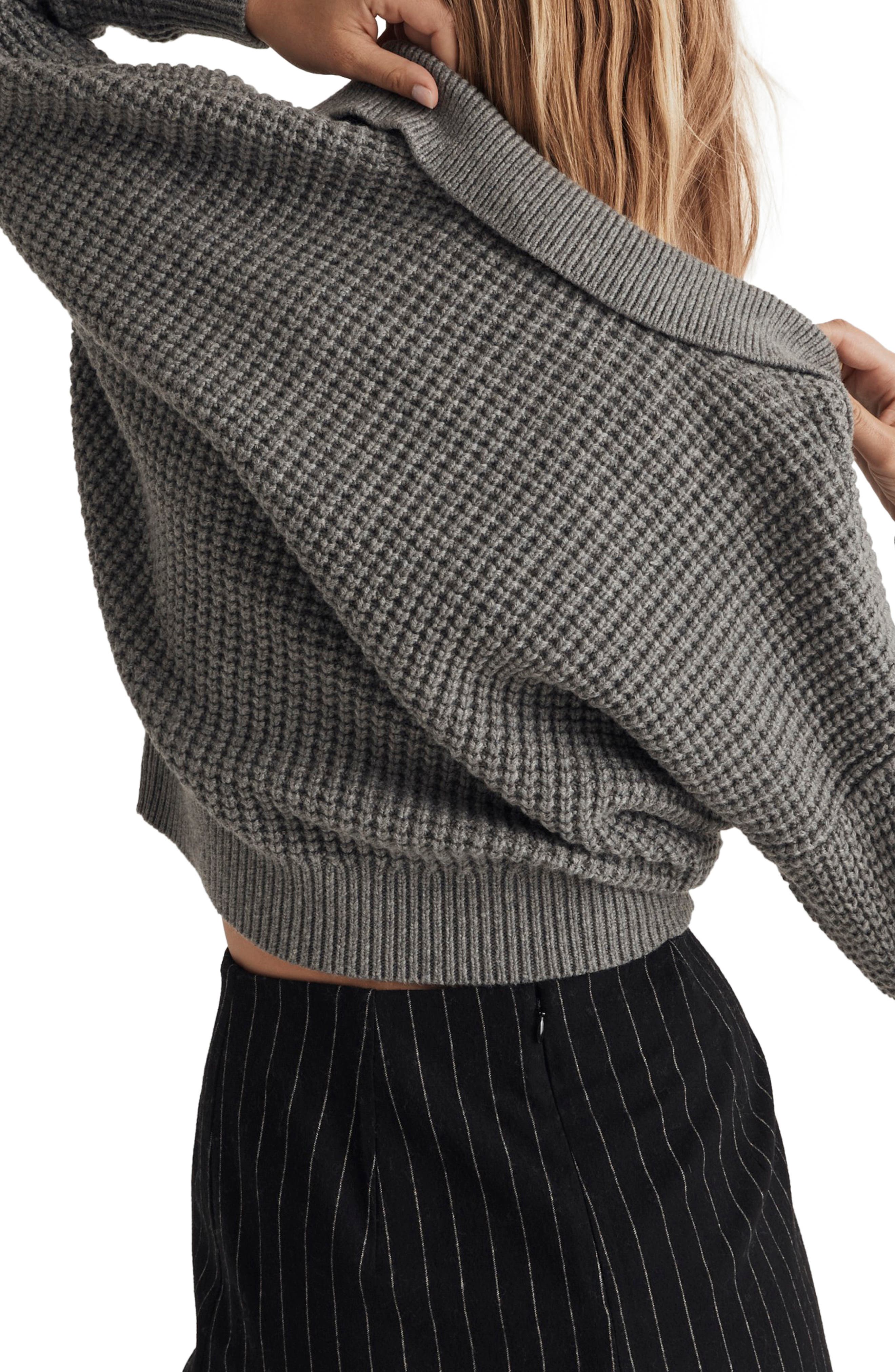 Madewell Waffle Knit Henley Sweater Nordstrom