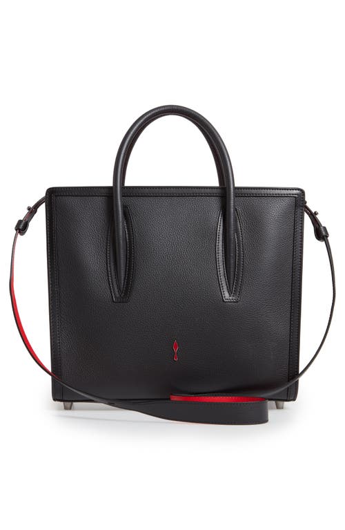 Shop Christian Louboutin Medium Paloma Studded Leather Satchel In Black/ultrablack