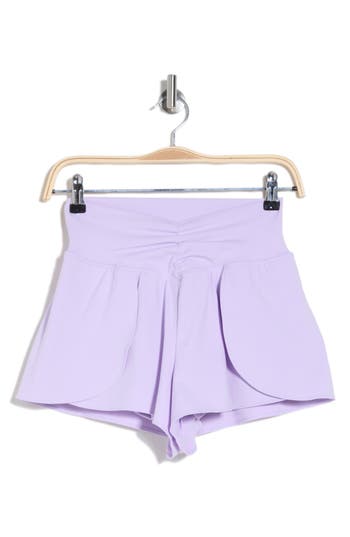 Shop Yogalicious Lux Missy Me High Waist Shorts In Pastel Lilac