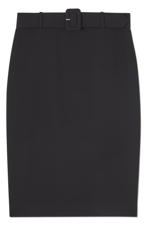 Shop Lk Bennett Tabitha Belted Midi Pencil Skirt In Black