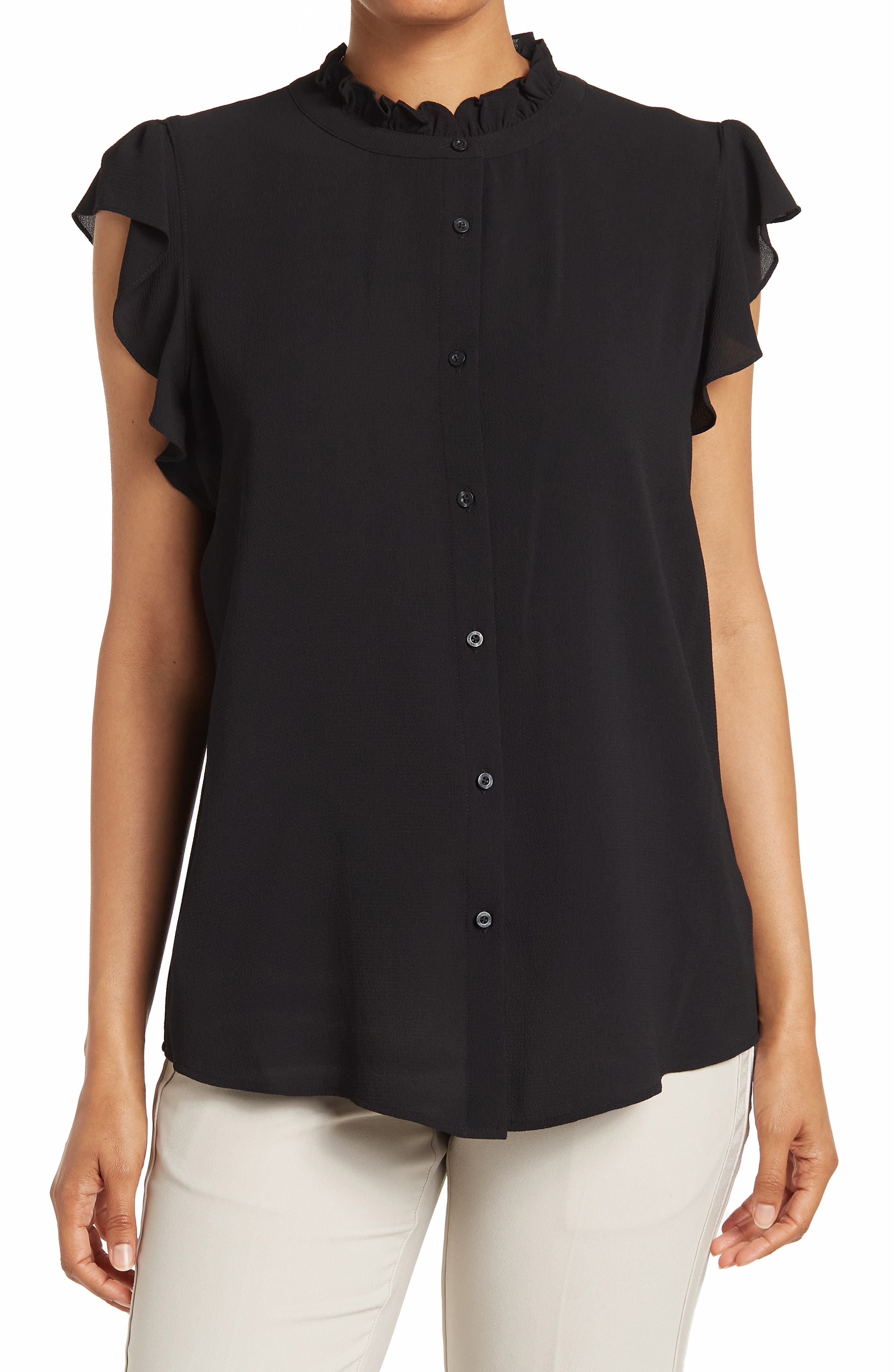 mock button down shirt