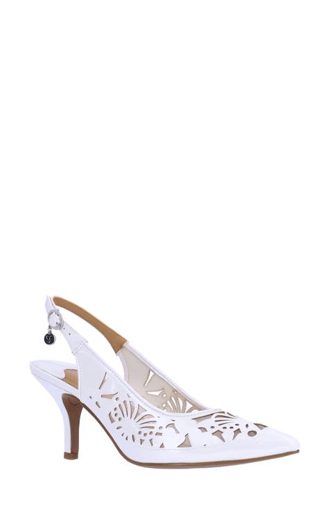 J renee hot sale white pumps