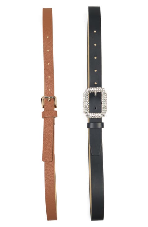 Single O Ring Leather Cinch Belt