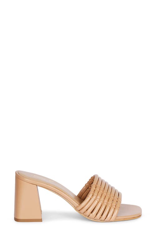 Saint G Bethany Block Heel Slide Sandal In Beige