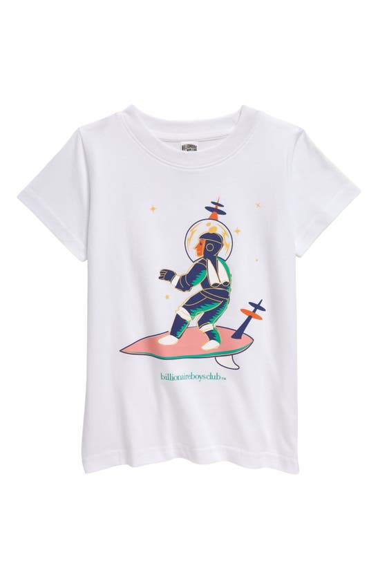 Billionaire Boys Club Kids' Surf Rider Cotton Graphic T-shirt In White
