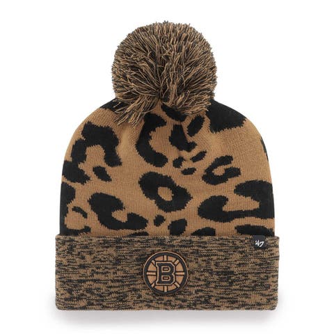 Windsor Pom Pom Leopard Print Beanie