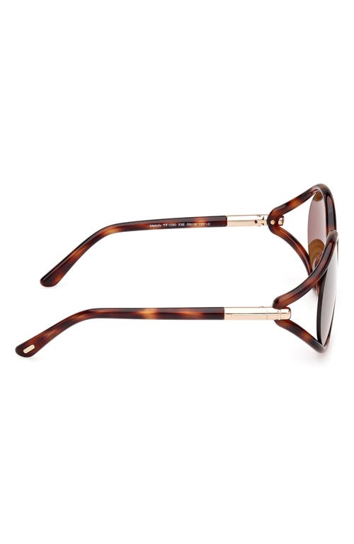 Shop Tom Ford Melody 59mm Round Sunglasses In Shiny Blonde Havana/brown