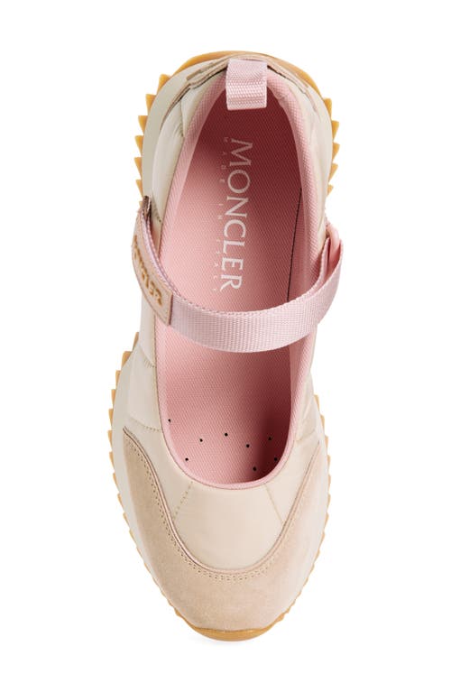 Shop Moncler Pacey Ballet Mary Jane Sneaker In Beige Sand