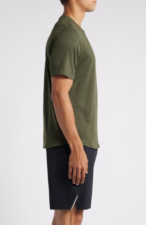 Shop Zella Restore Soft Performance T-shirt In Olive Night