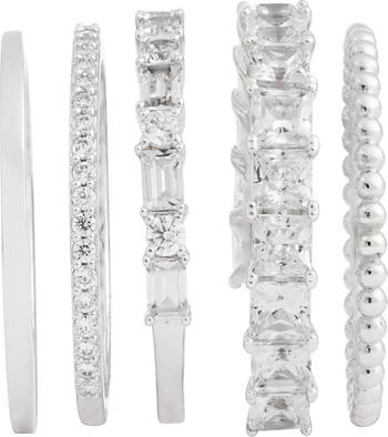 Nadri set of 5 shop stacking rings