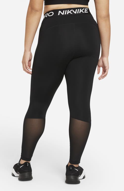 Shop Nike Pro 365 Leggings In Black/white