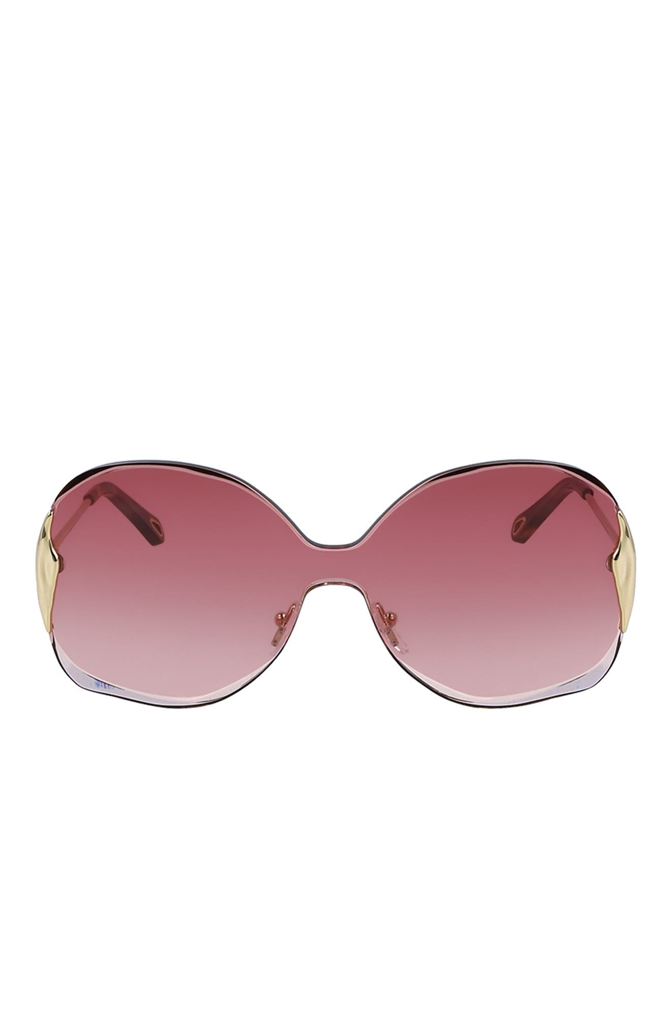 CHLOÉ ́ CURTIS 59MM BUTTERFLY SHIELD SUNGLASSES,886895420273