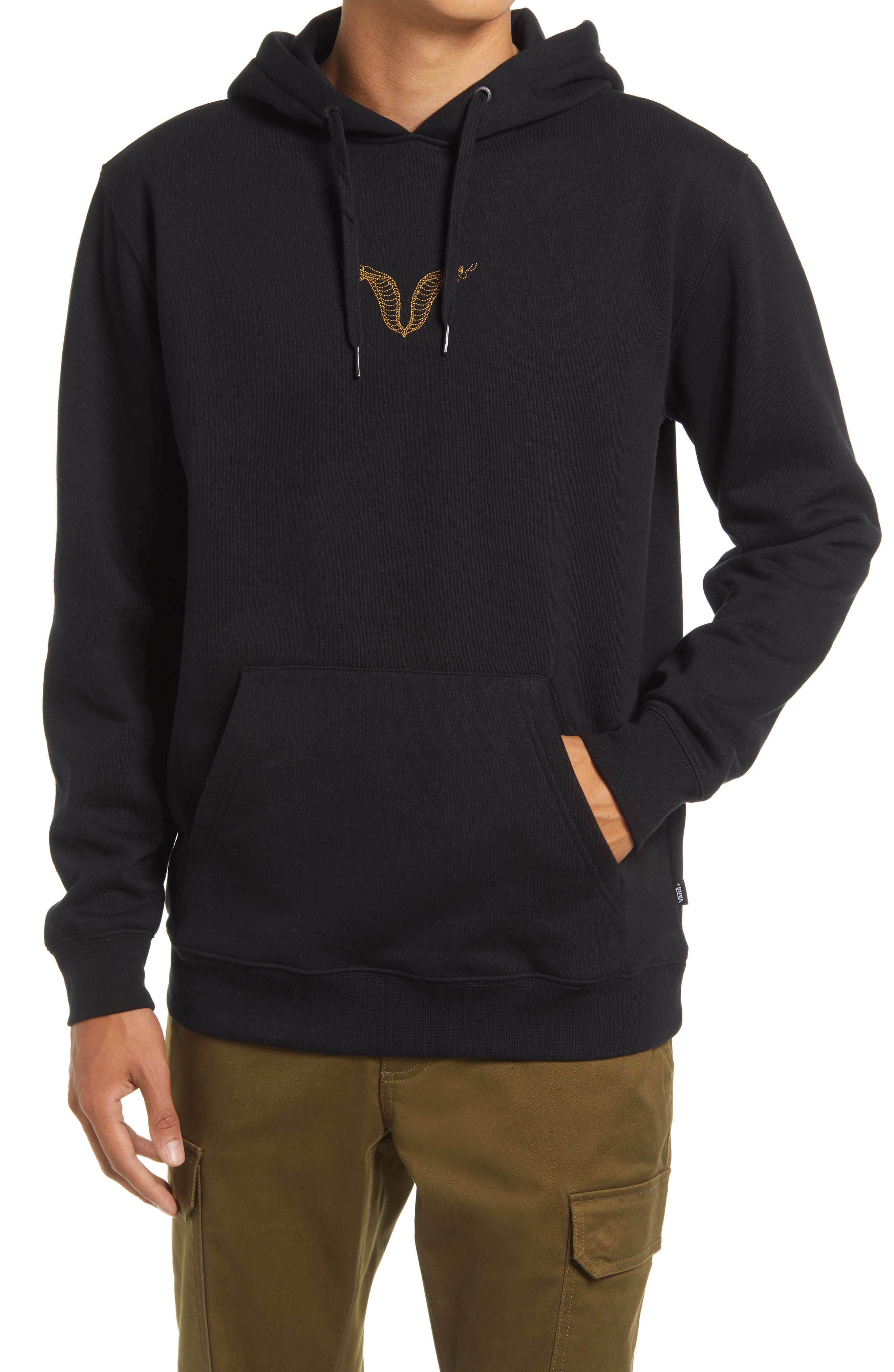 vans black hoodie mens